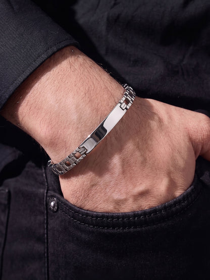 Revikon Silver Watch Belt Men's Loose Bracelets