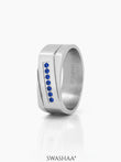 Rheon Blue Diamond Signet Men's Ring