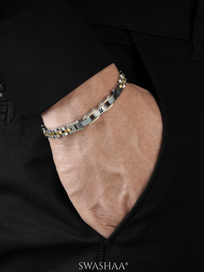 Rhett Link Men's Silver Watch Belt Bracelet