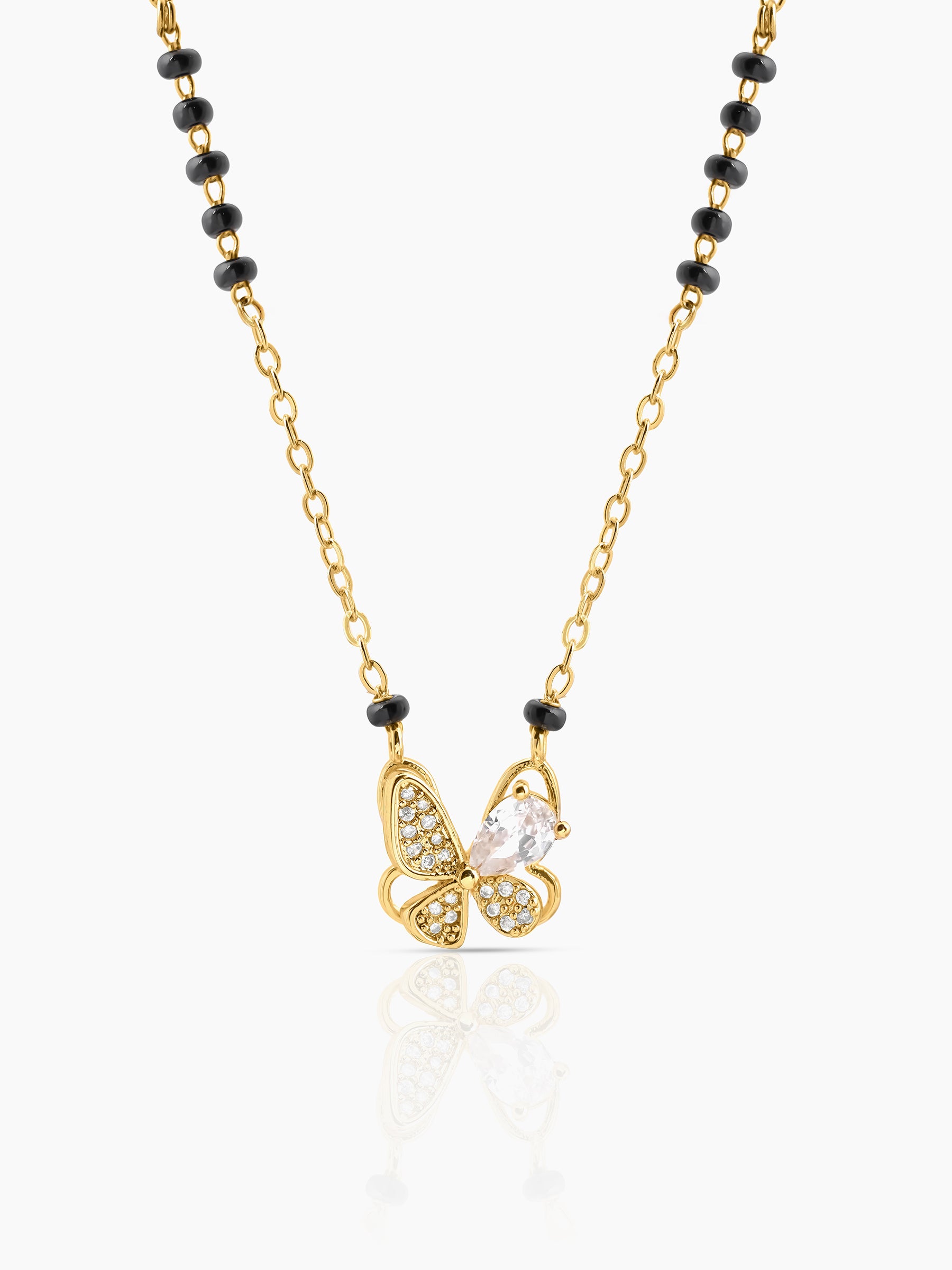 Ridhima Butterfly Diamond Mangalsutra - Swashaa