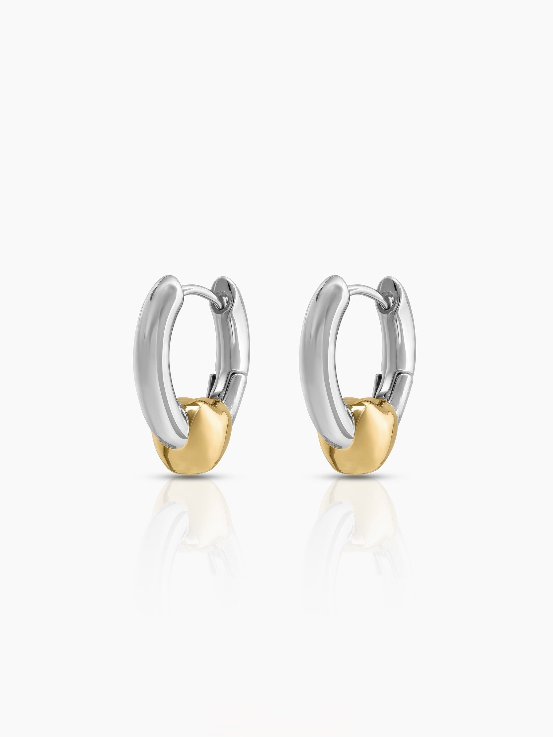 Rina Heart Hoop Earrings - Swashaa