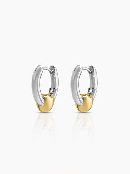 Rina Heart Hoop Earrings - Swashaa