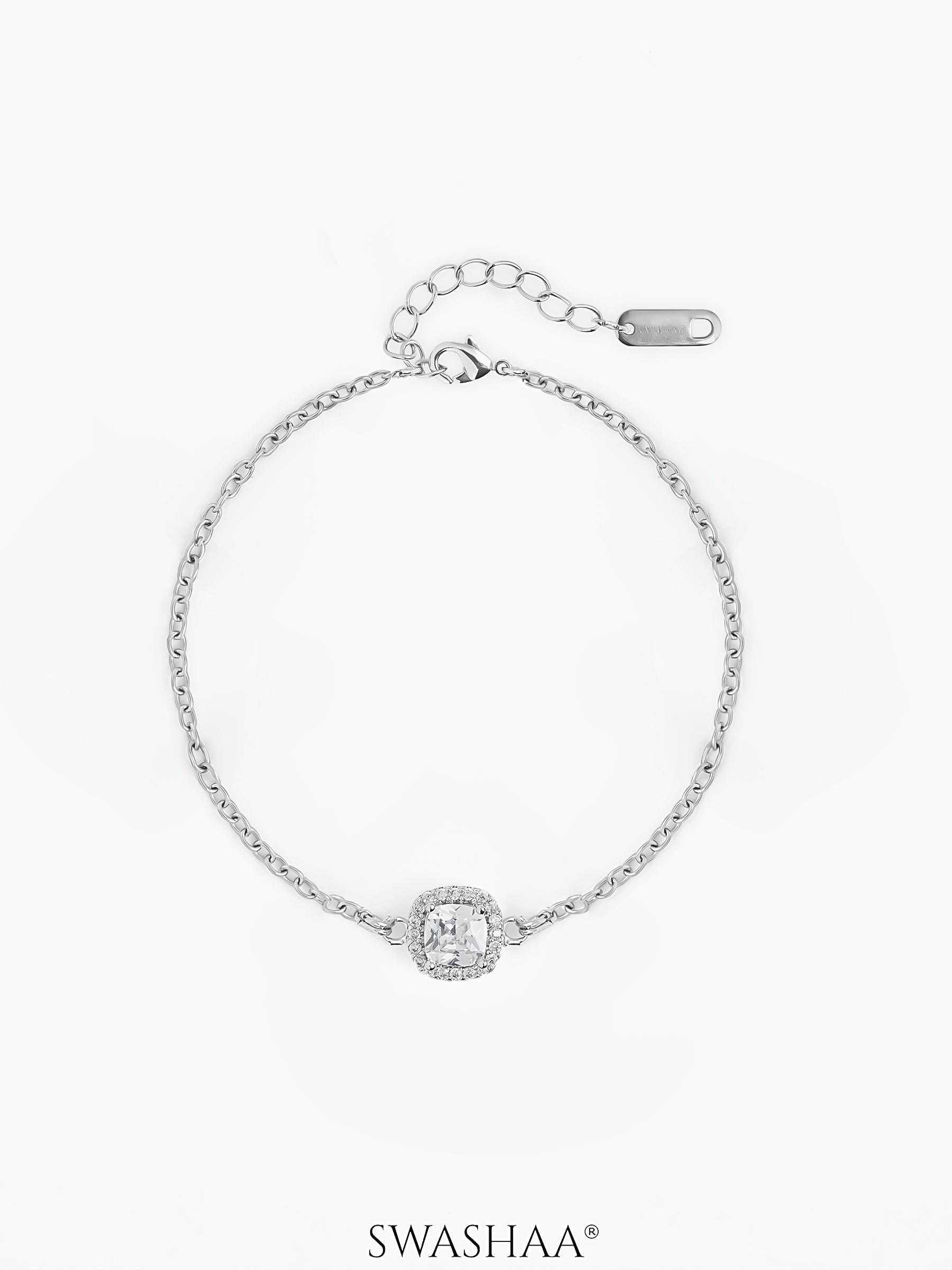 Riva Solitaire Halo Diamond Bracelet
