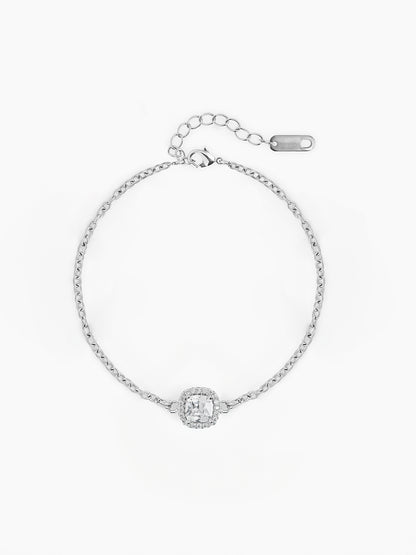 Riva Solitaire Halo Diamond Bracelet