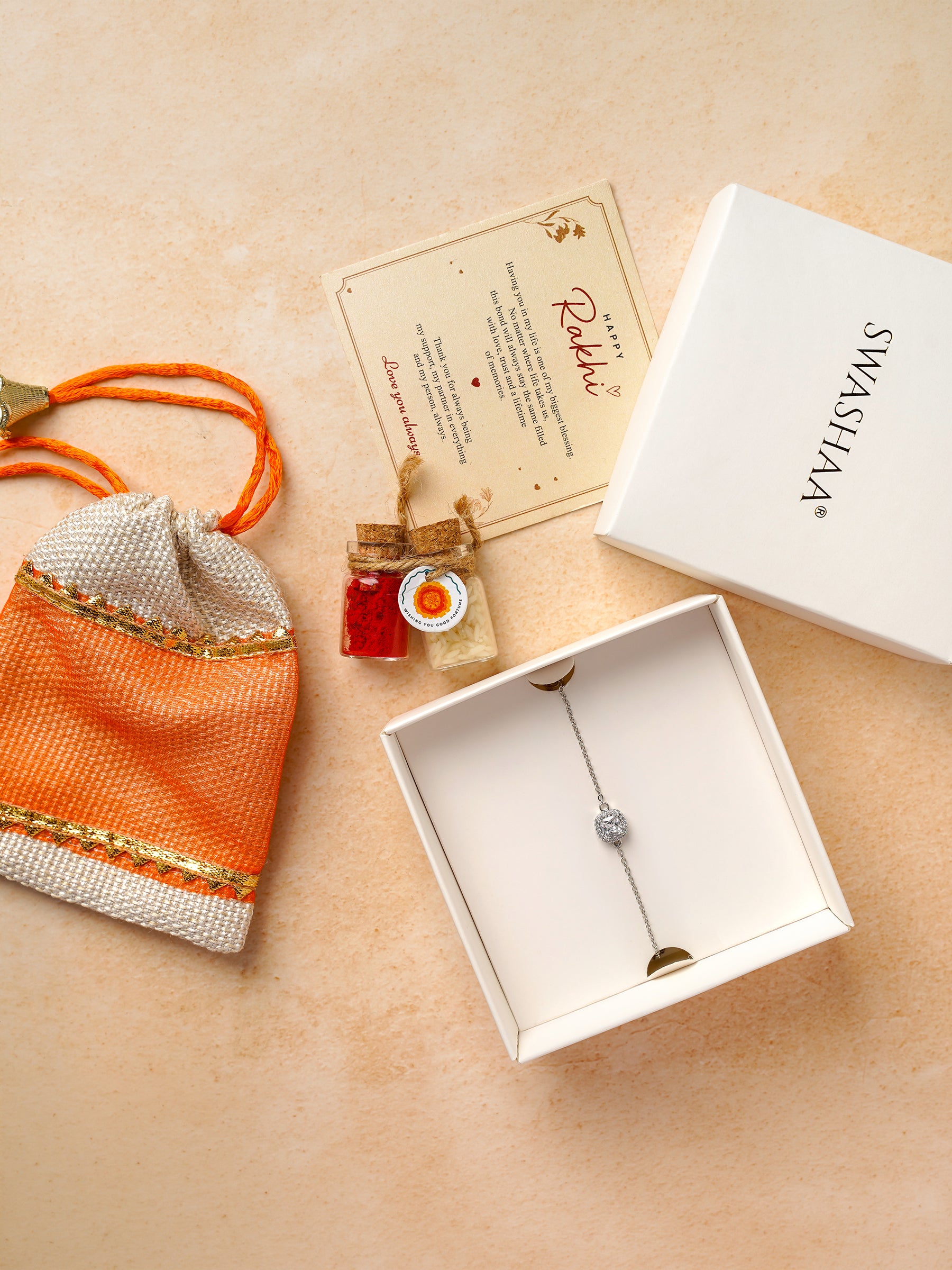 Riva Solitaire Halo Diamond Rakhi