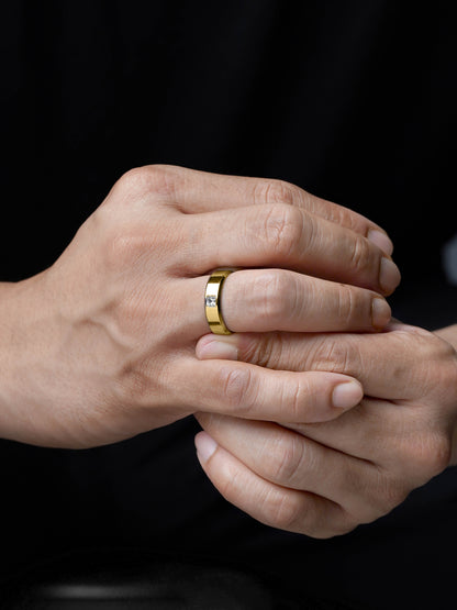 Rivaro 18K Gold Plated Men's Rings - Swashaa