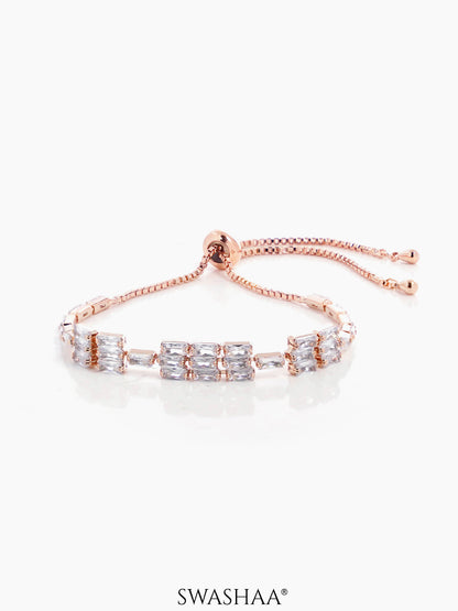 Roba Diamond Charm Rosegold Plated Loose Bracelet