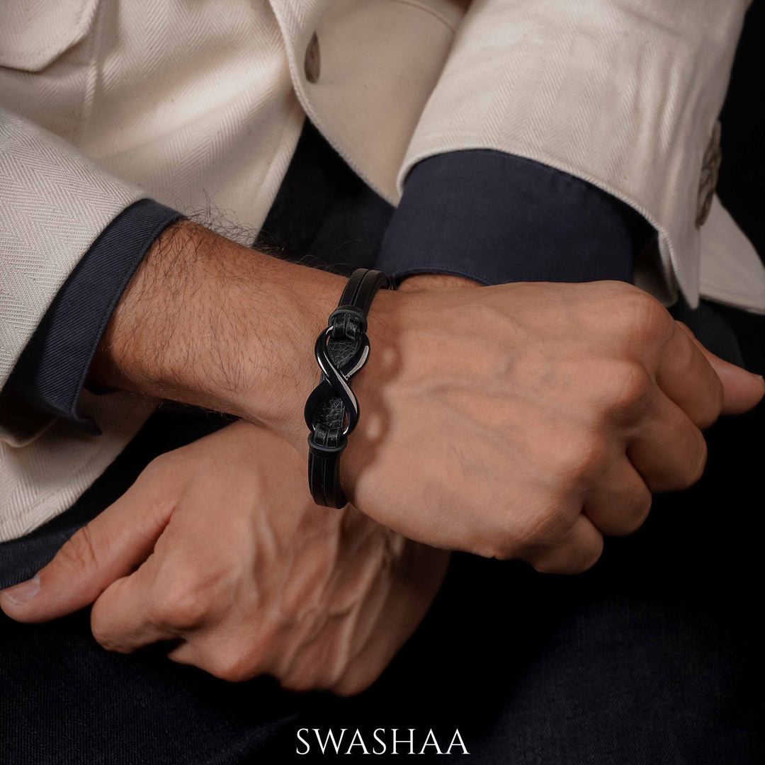 Rocky Men's Leather Bracelet - Swashaa