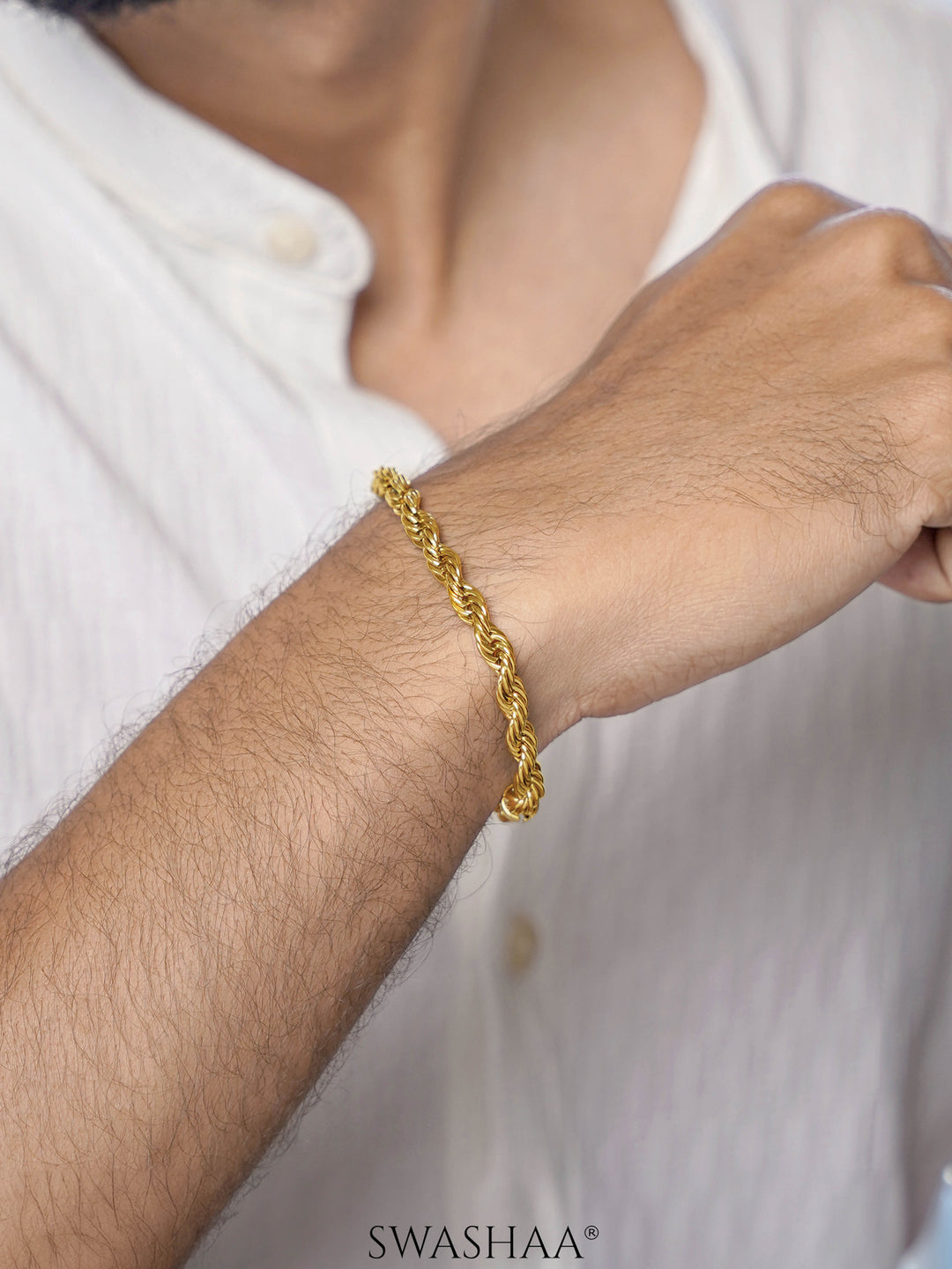 Rogan 18K Gold Plated Men's Bracelet