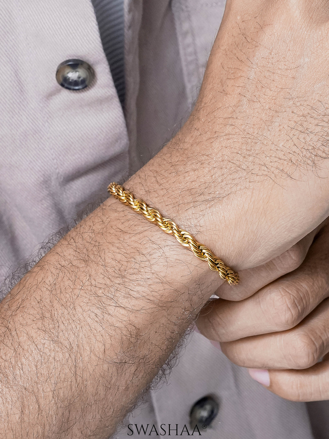 Rogan 18K Gold Plated Men's Bracelet