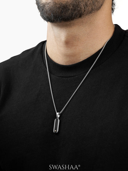 Ronin Core Capsule Black Silver Men's Chain Pendant