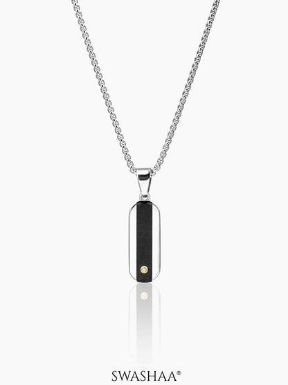 Ronin Core Capsule Black Silver Men's Chain Pendant