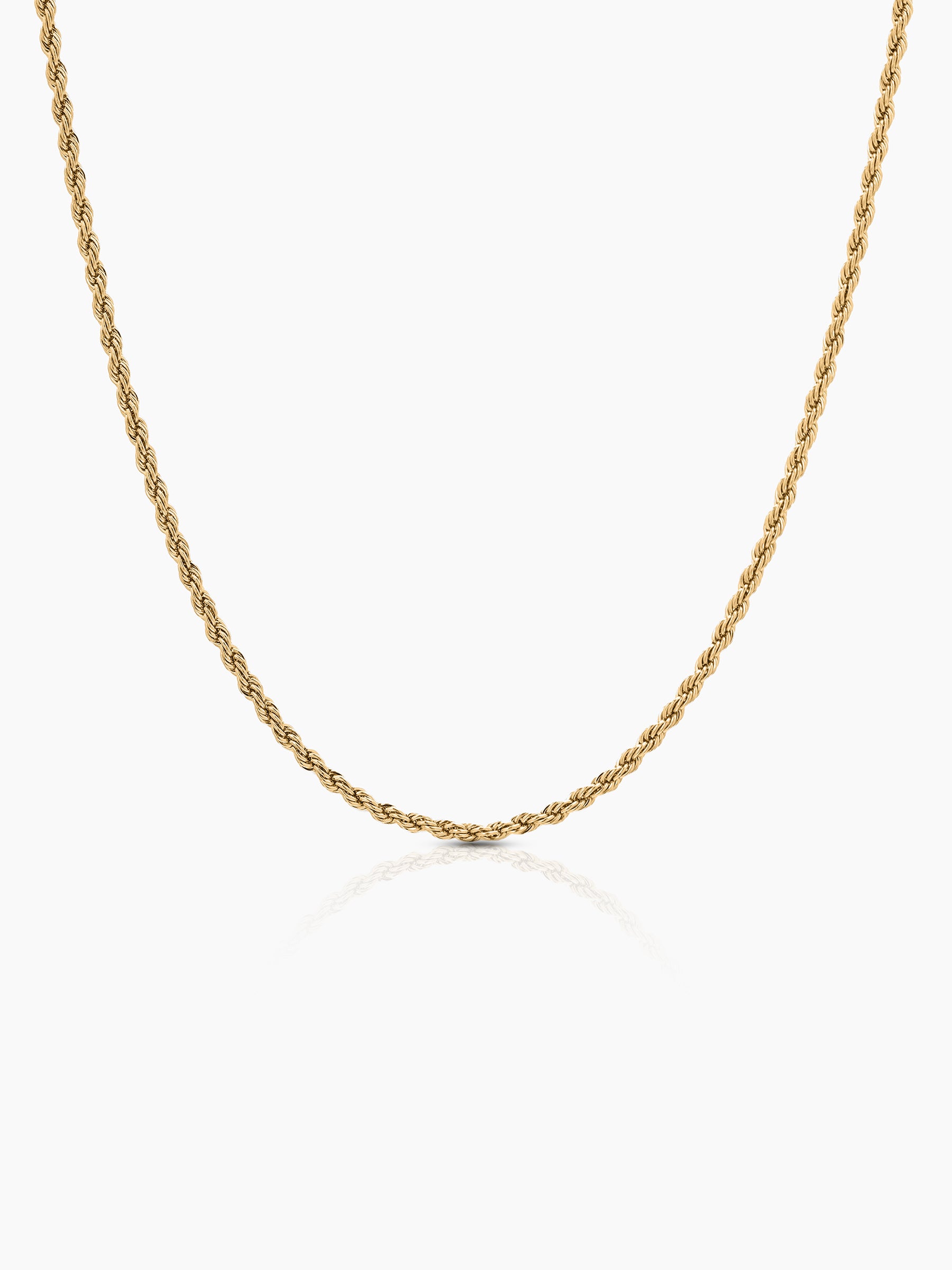 Rope Twist Chain 18K Gold Plated 2MM Kid's Chain