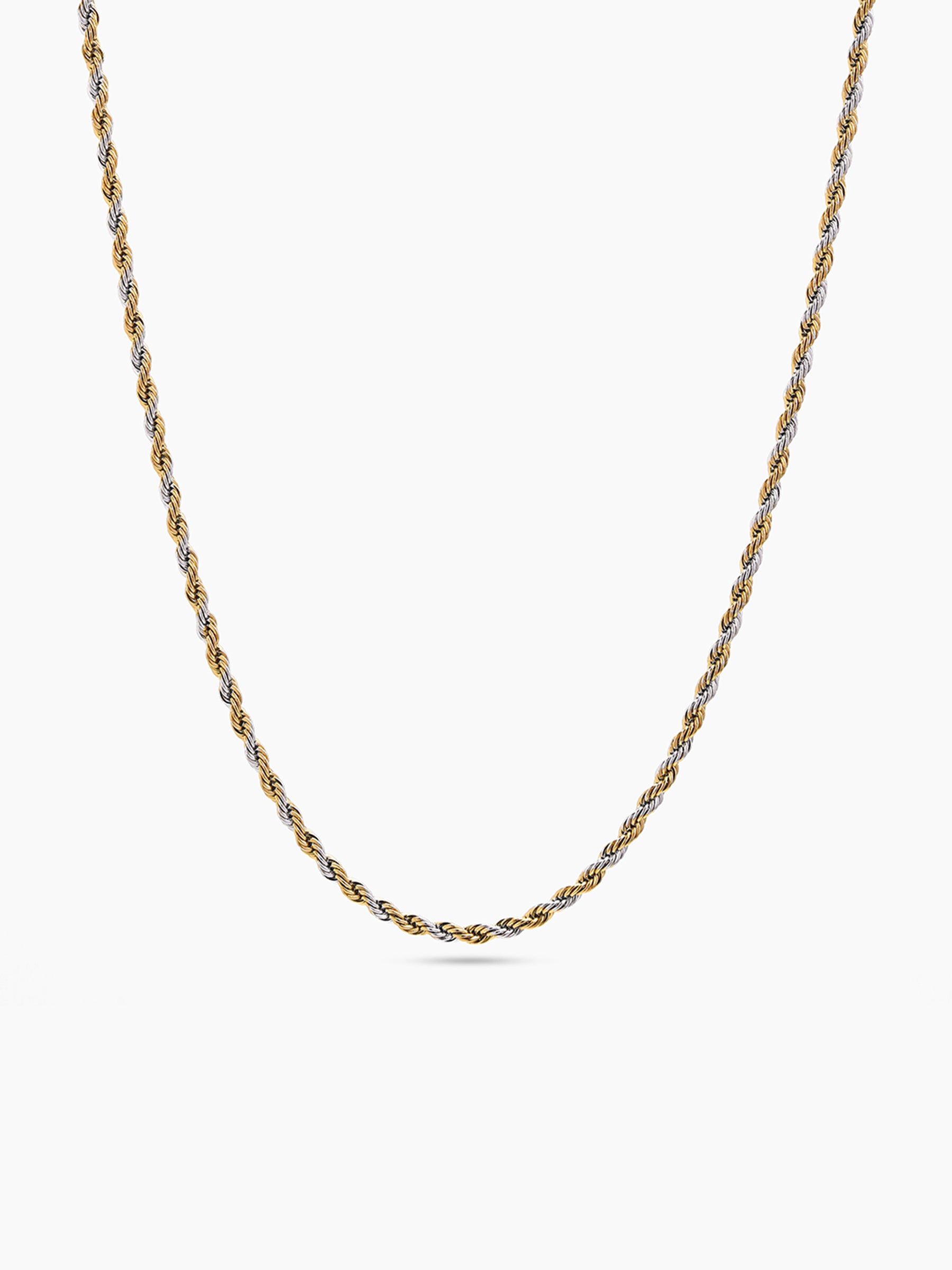 Rope Twisted Texture  Two Tone Women's Chain