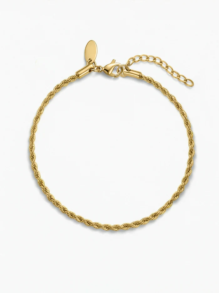 Rope Chain 2MM 18K Gold Kid's Bracelet
