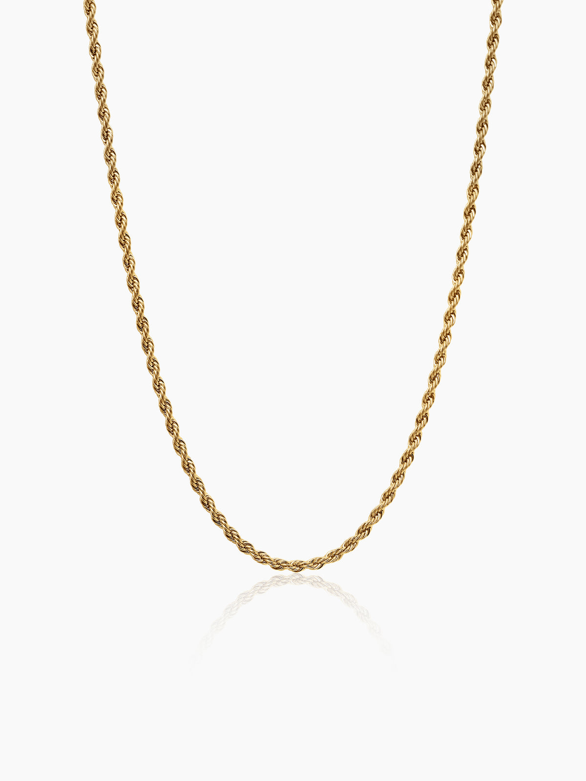 Rope Twisted Texture 18K Gold Plated Women's Chain