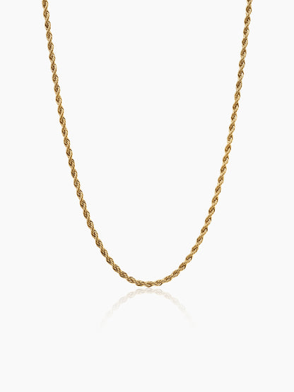 Rope Twisted Texture 18K Gold Plated Women's Chain