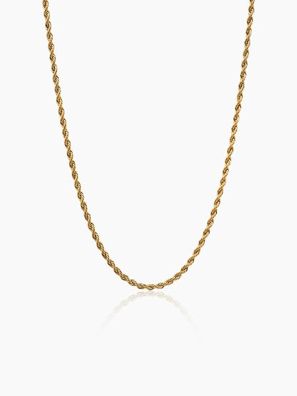 Rope Twisted Texture 18K Gold Plated Women's Chain