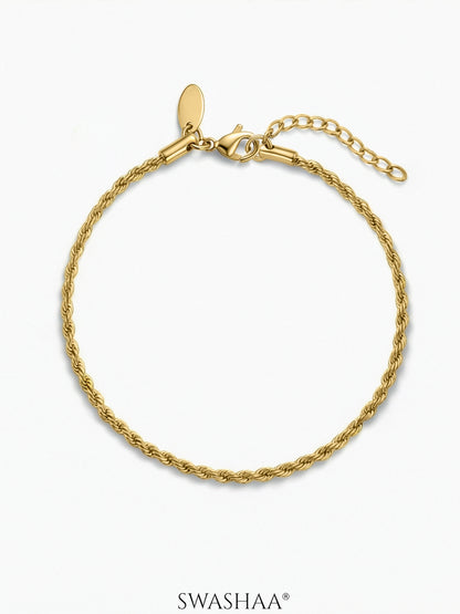 Rope Chain 2MM Women's Bracelet
