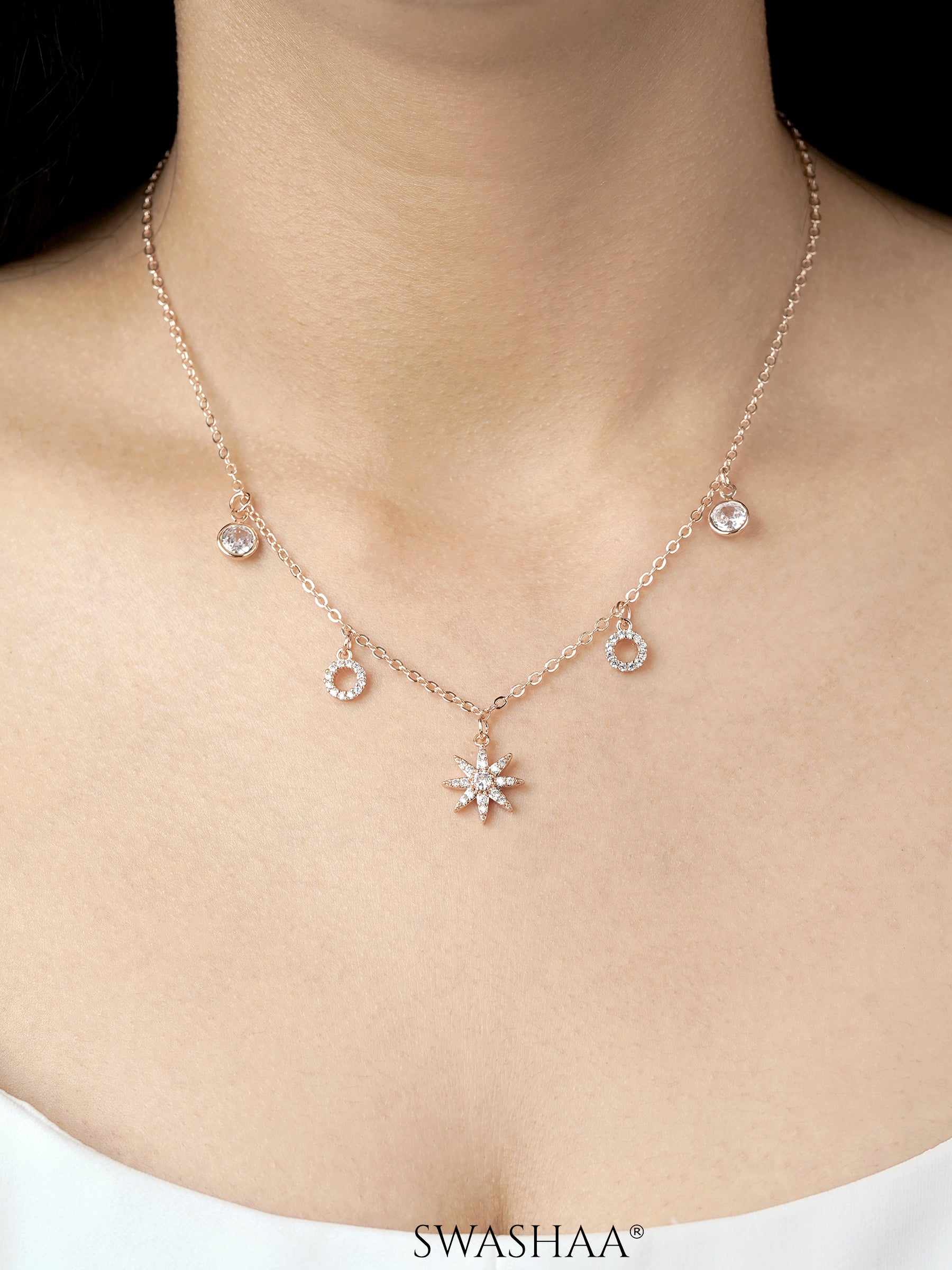 Rosa Rosegold Plated Necklace