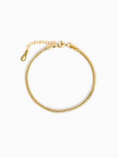Round Rope Chain 3 MM 18K Gold Plated Loose Bracelet