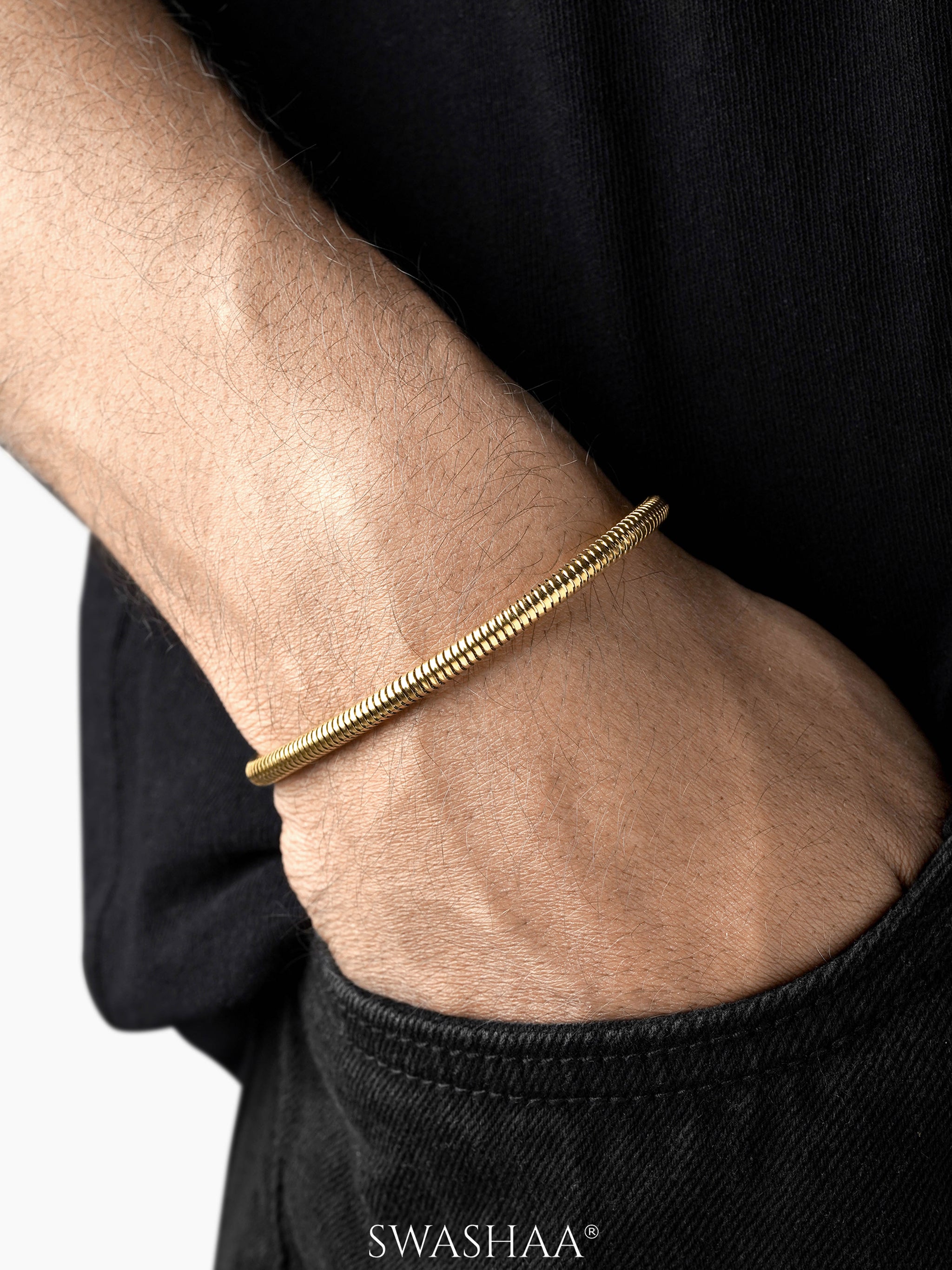 Wrist Mens Rope Chain Bracelet Round Rope Chain MM Men's Bracelet