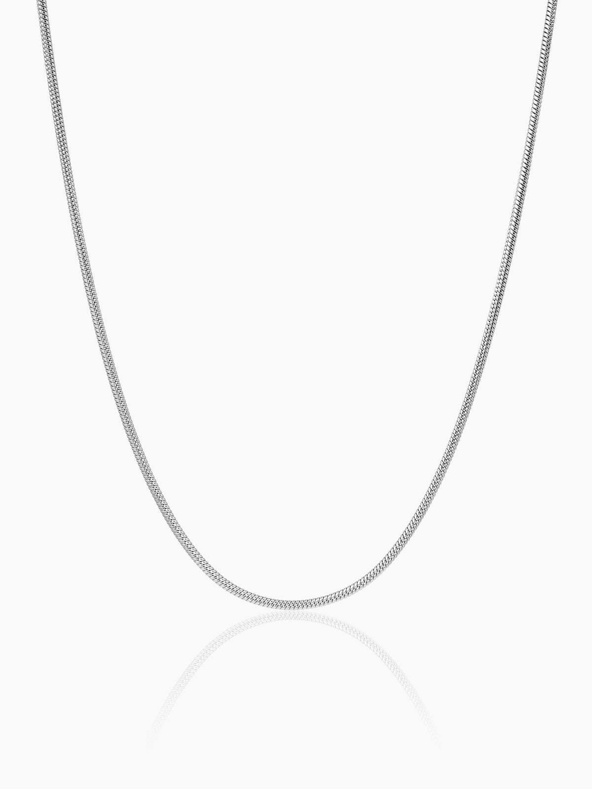 Round Snake Silver 2 MM Men's Chain