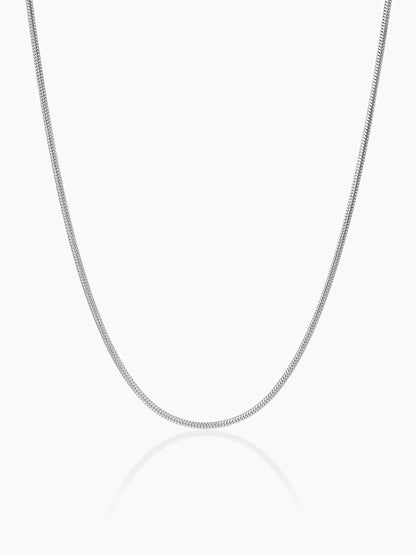 Round Snake Silver 2 MM Men's Chain