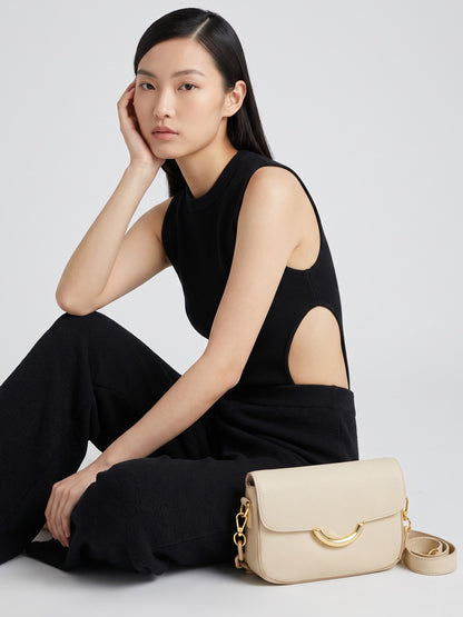 Rovena Beige Luxe Sling Bag - Swashaa