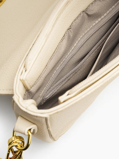 Rovena Ivory Luxe Sling Bag - Swashaa