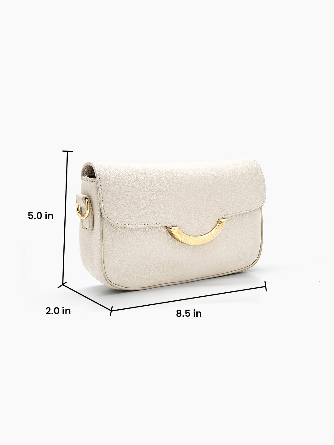 Rovena Off White Luxe Sling Bag - Swashaa