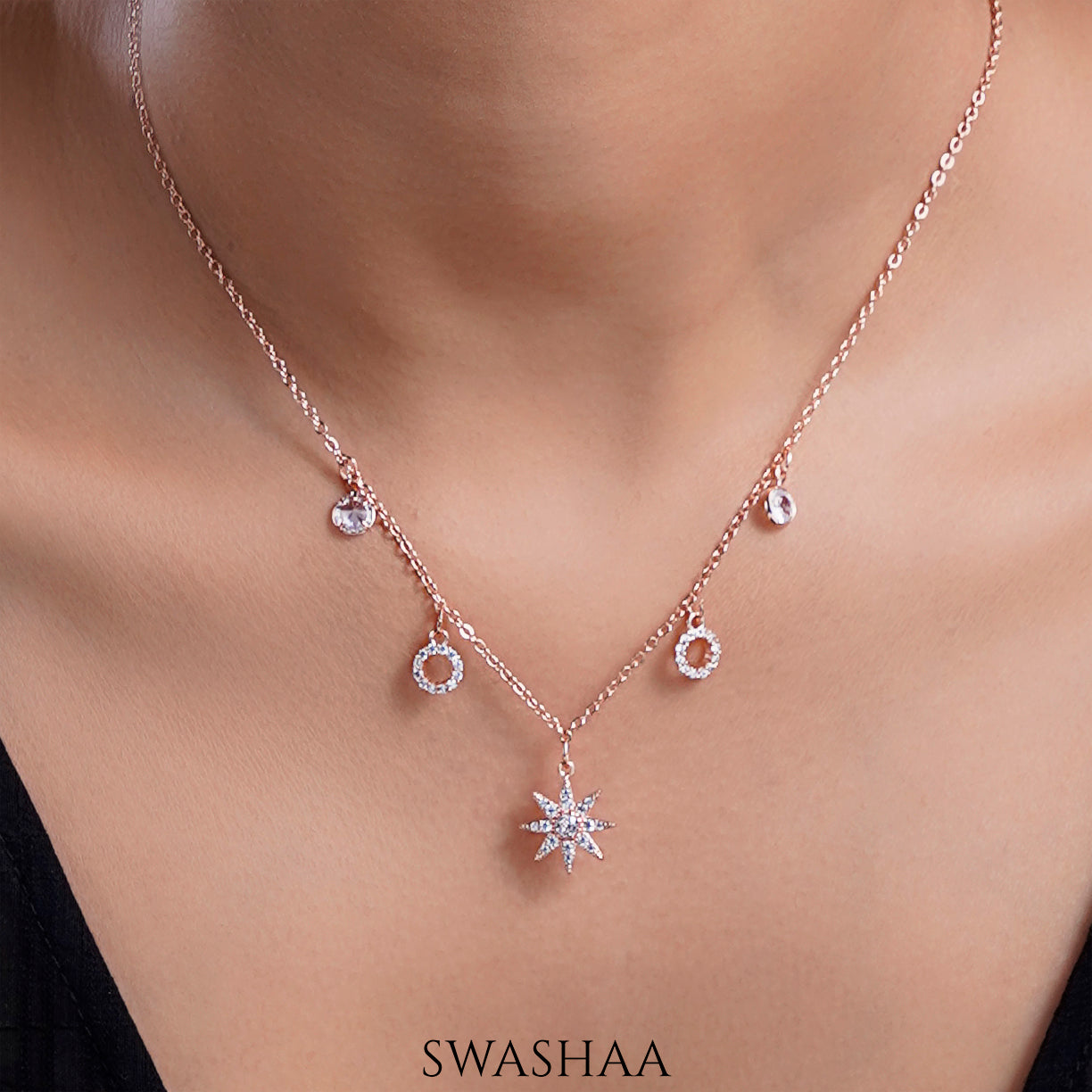 Rosa Rosegold Plated Necklace