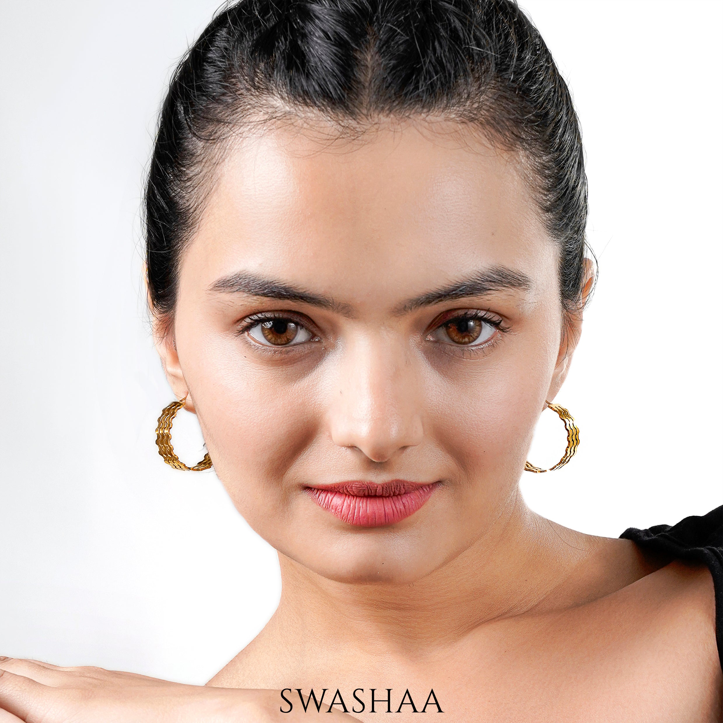 Rue 18K Gold Plated Hoop Earrings