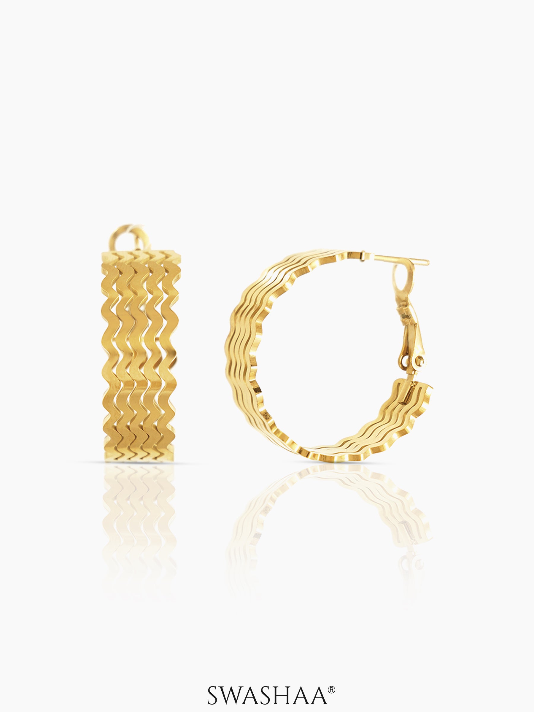 Rue 18K Gold Plated Hoop Earrings