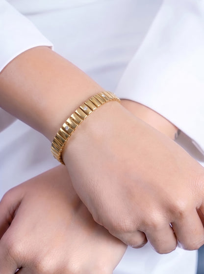 Rupert Diamond 18K Gold Plated Women's loose Bracelet