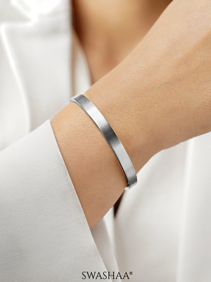 Ryder Matte Silver Bracelet