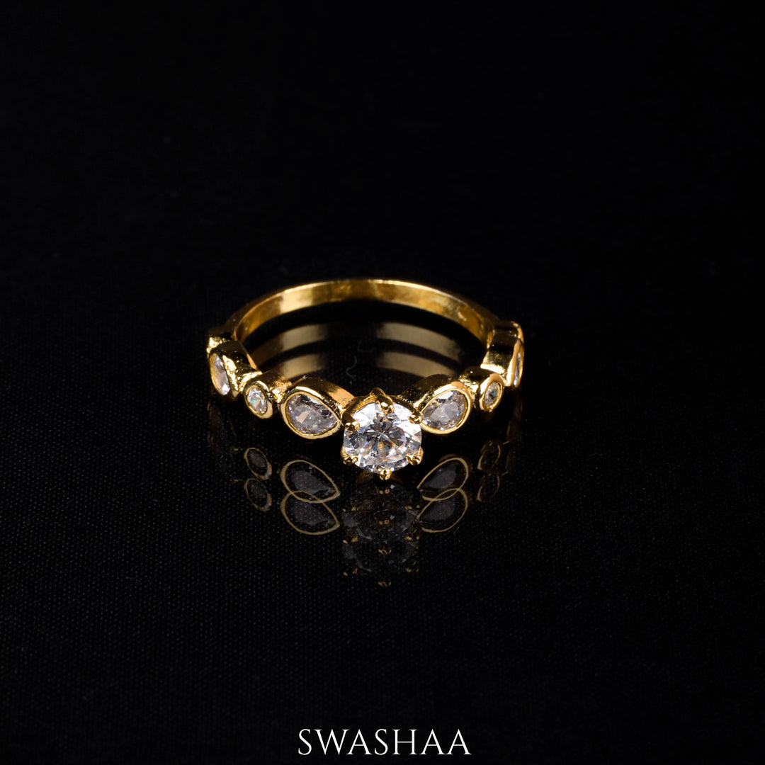 Saira 18K Gold Plated Ring