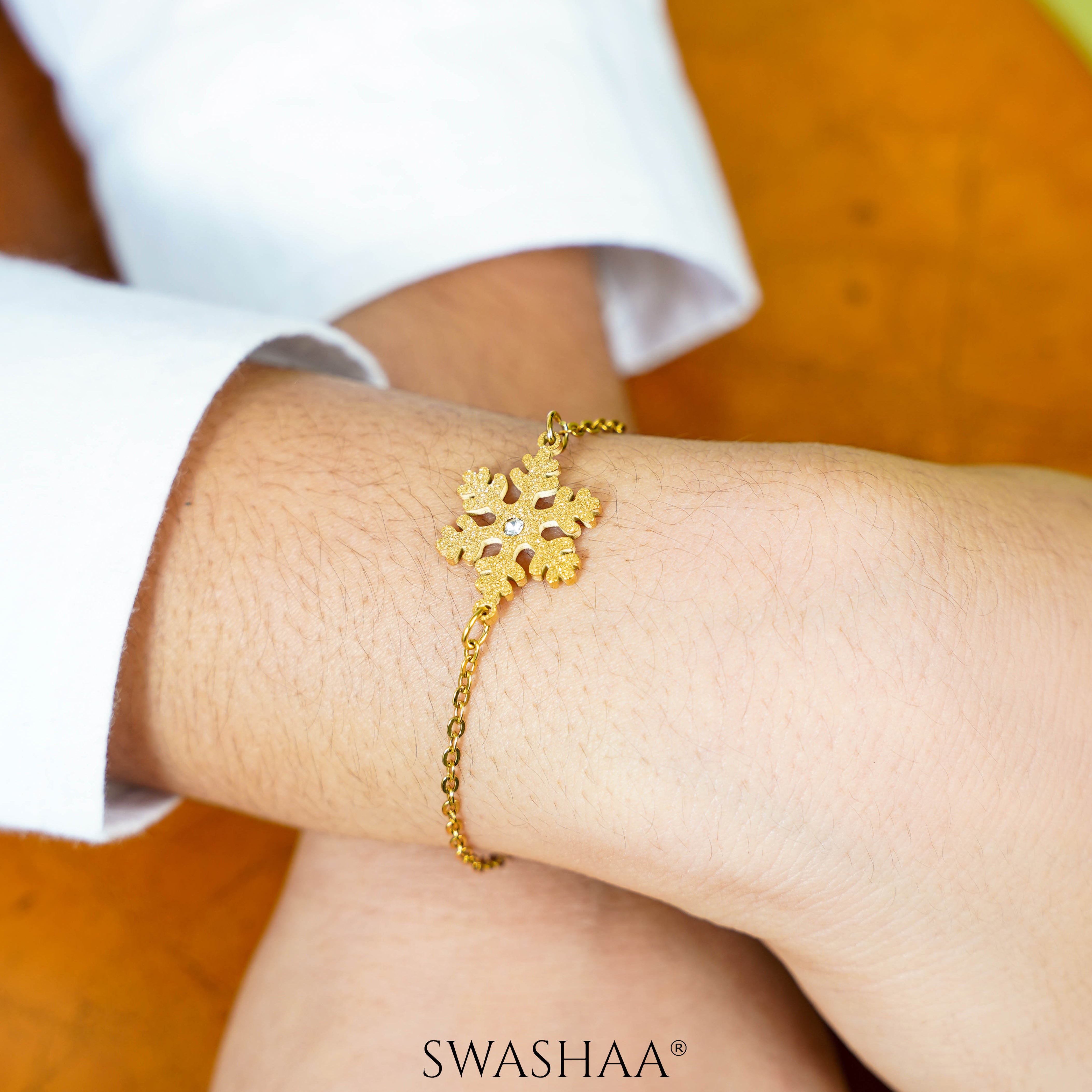 Snowflake 18K Gold Plated Kid's Bracelet