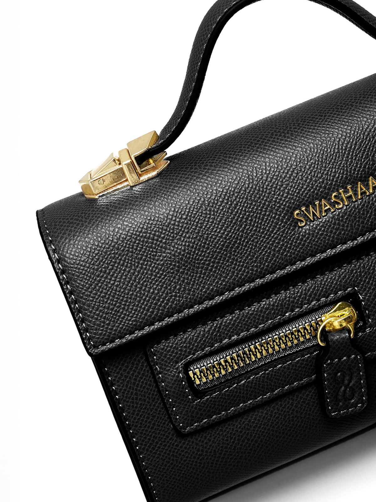 Saanvi Black Women's Leather Sling Bag