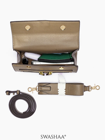 Saanvi Natural Brown Women's Leather Sling Bag