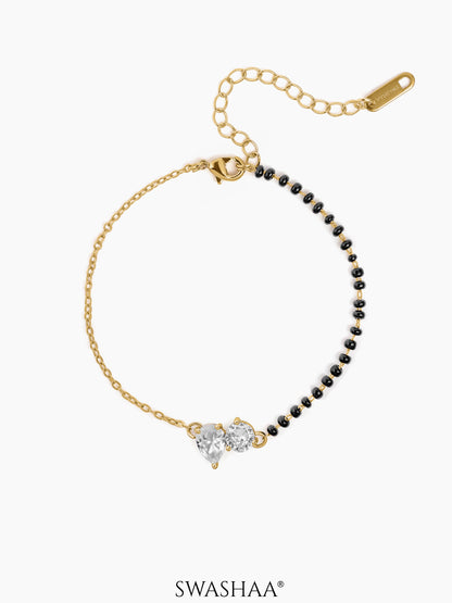 Saanvi Dual Diamond Solitaire Mangalsutra Bracelet