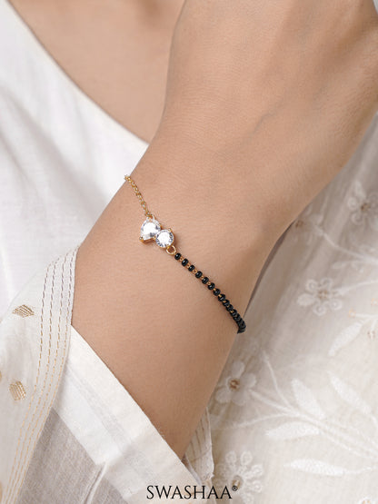 Saanvi Dual Diamond Solitaire Mangalsutra Bracelet