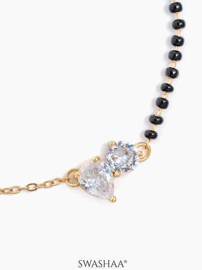 Saanvi Dual Diamond Solitaire Mangalsutra Bracelet