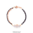 Sakhi Rosegold Plated Mangalsutra Bracelet