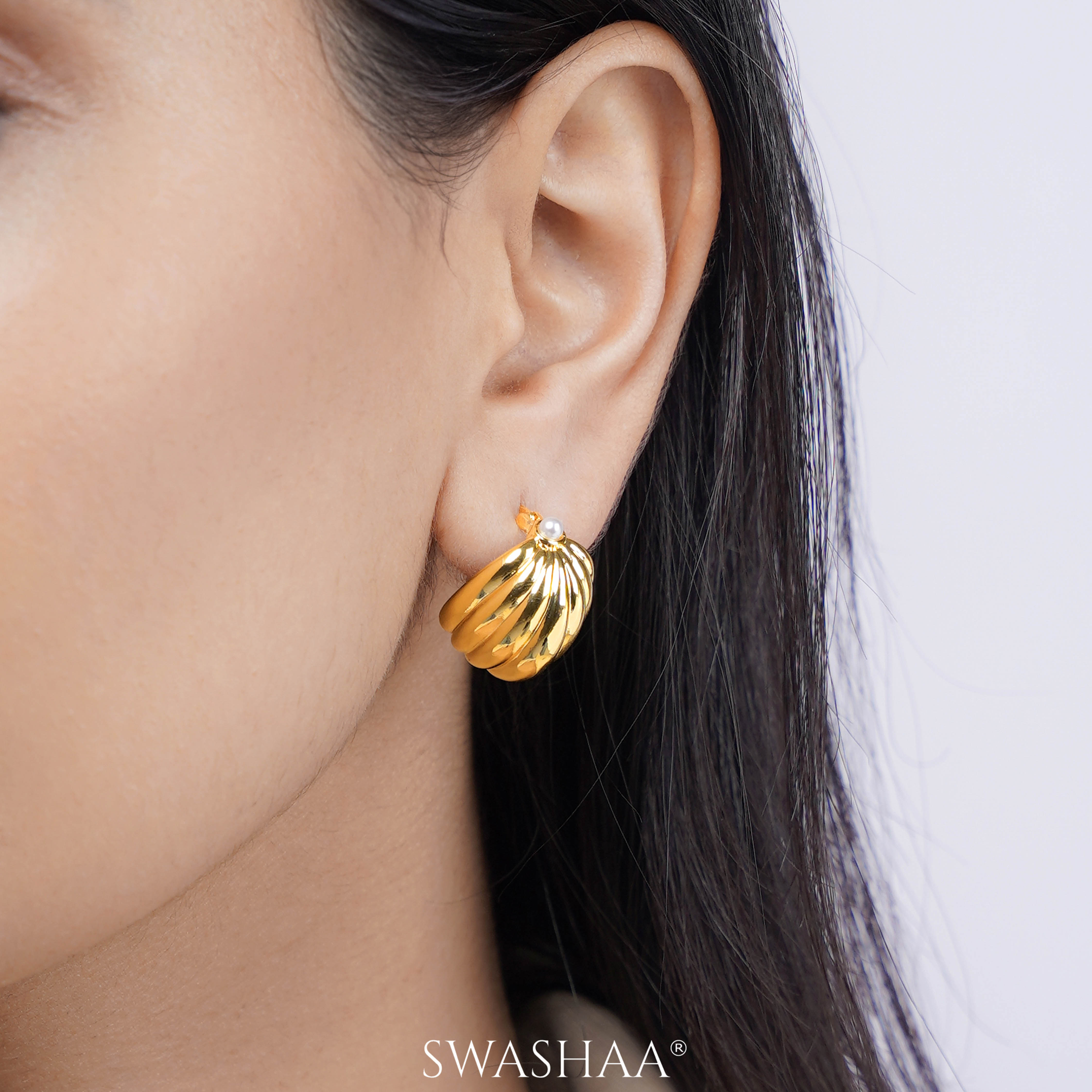 Salem 18K Gold Plated Hoop Earrings