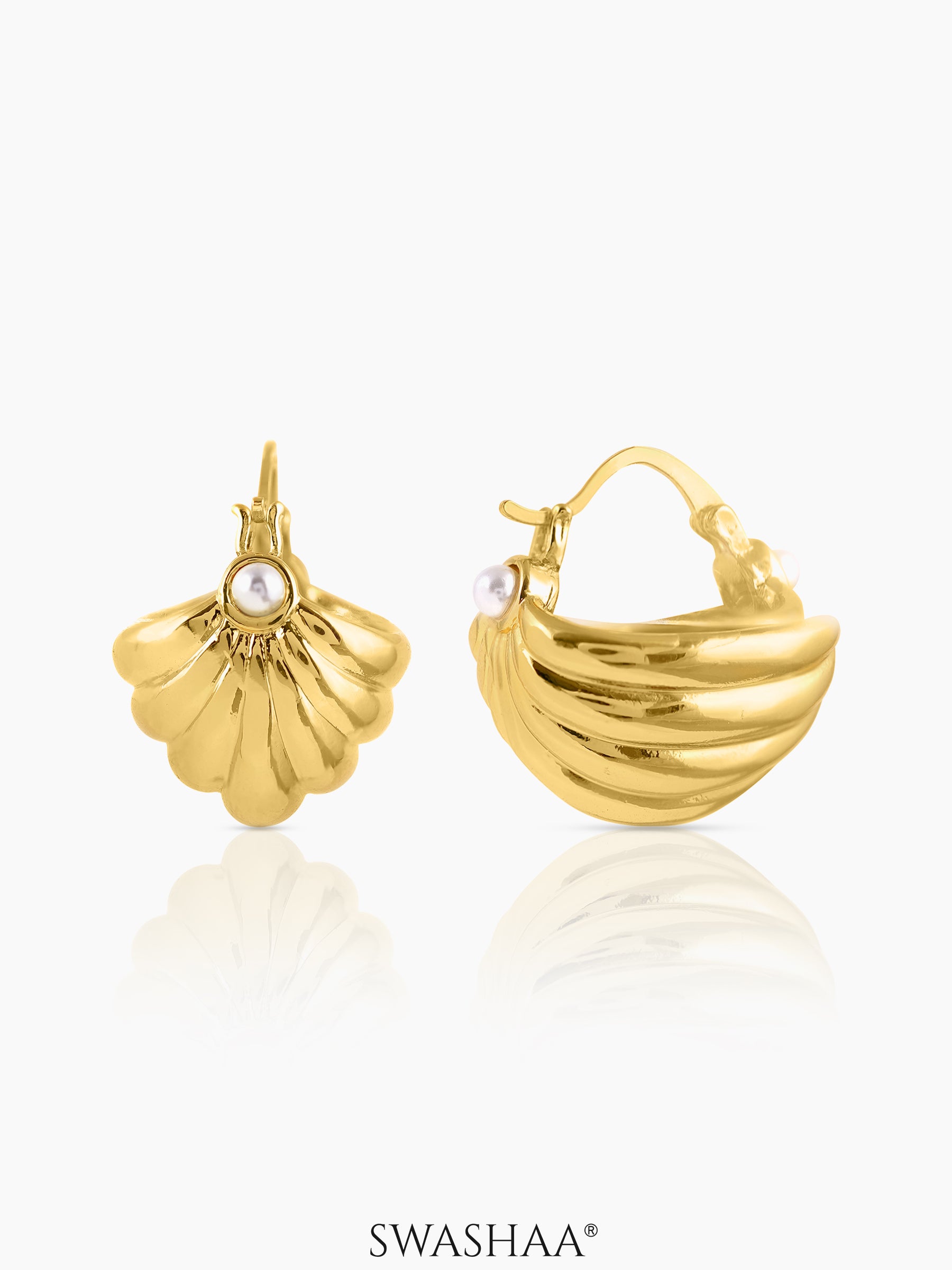 Salem 18K Gold Plated Hoop Earrings