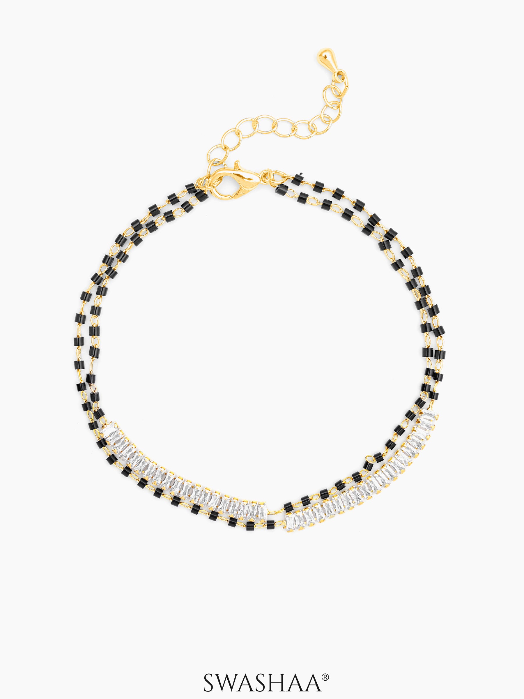Samiha Baguette Diamond Mangalsutra Bracelet