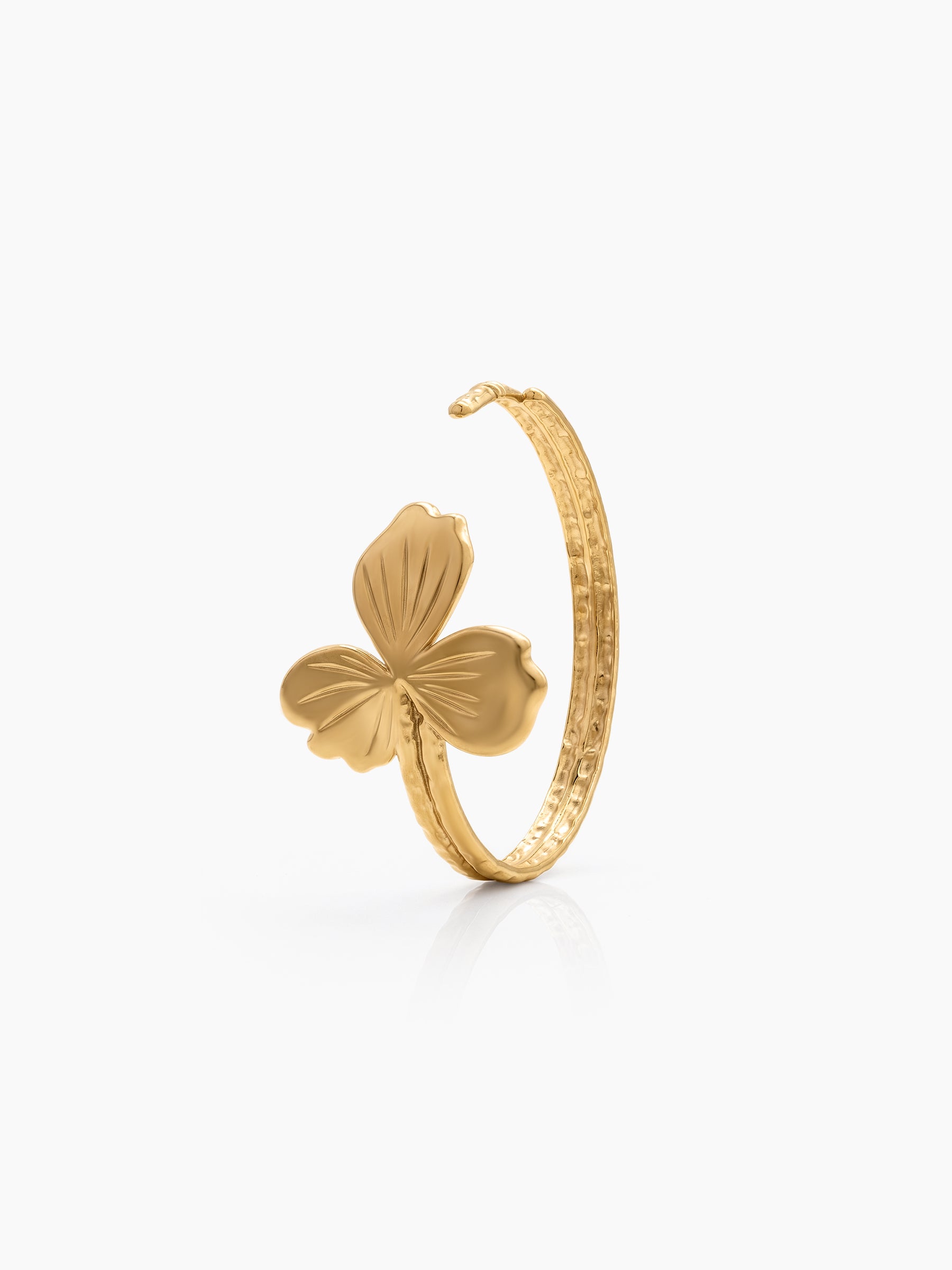 Sancia Floral 18K Gold Plated Women's Cuff Bracelets