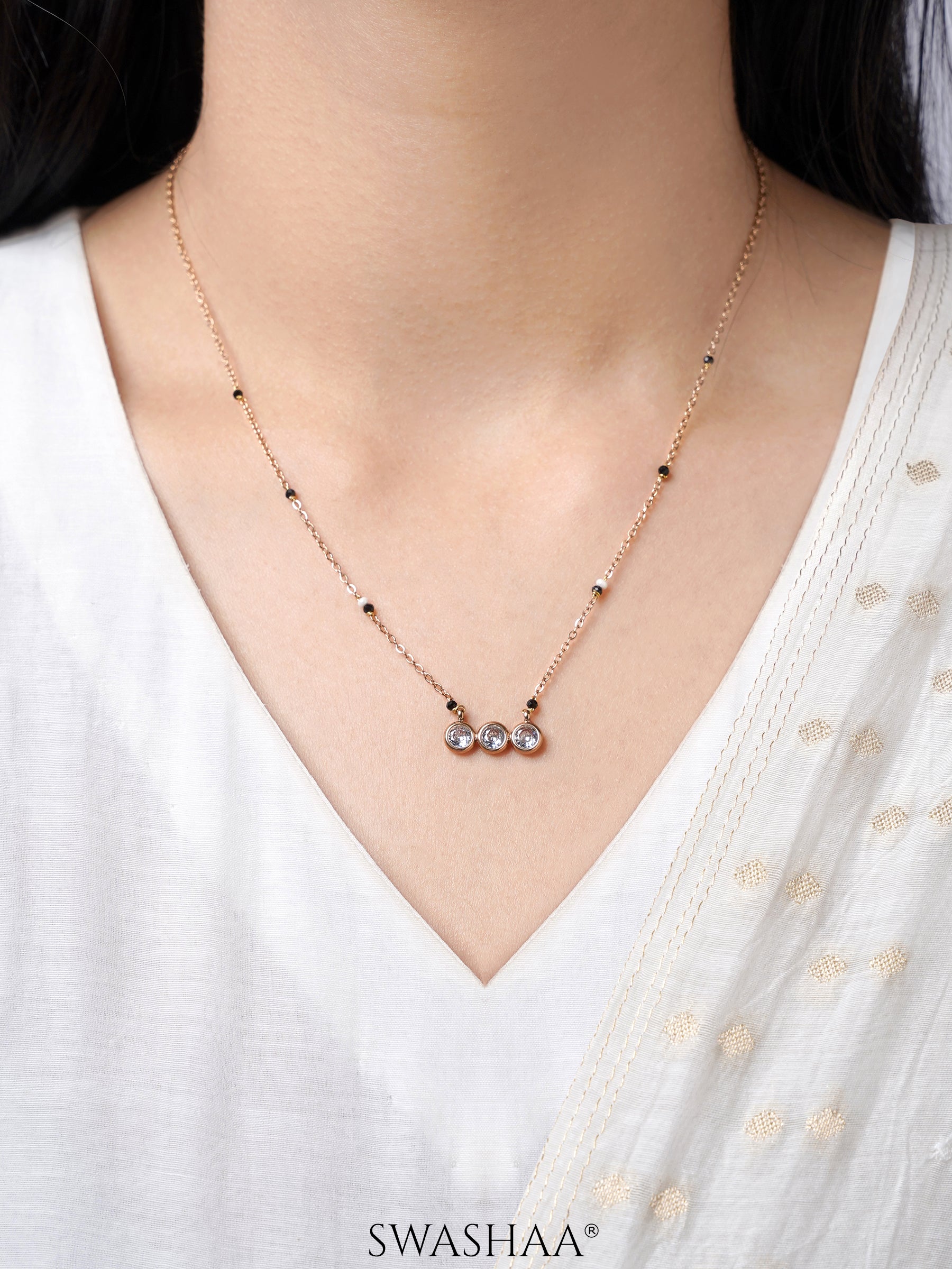 Sarka Rosegold Plated Mangalsutra