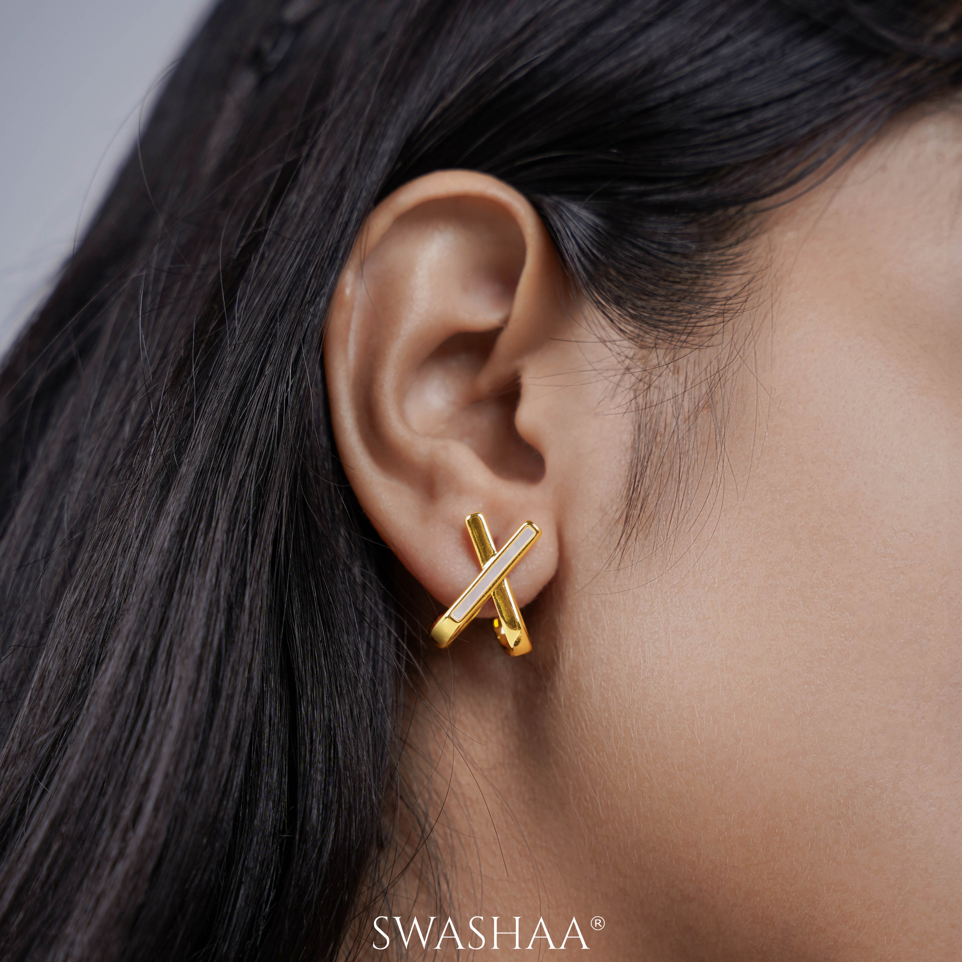 Sash 18K Gold Plated Earrings
